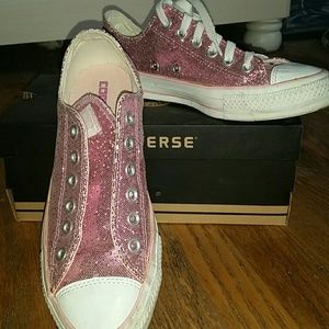 Pink Glitter Converse 💞